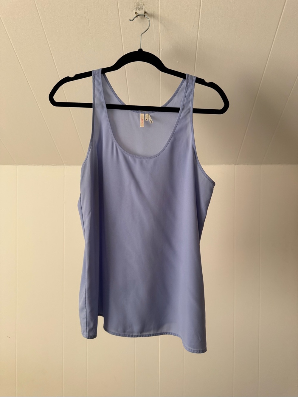 Frenchi | Periwinkle Women's Scoop Neck Sleeveless Blouse, Size M